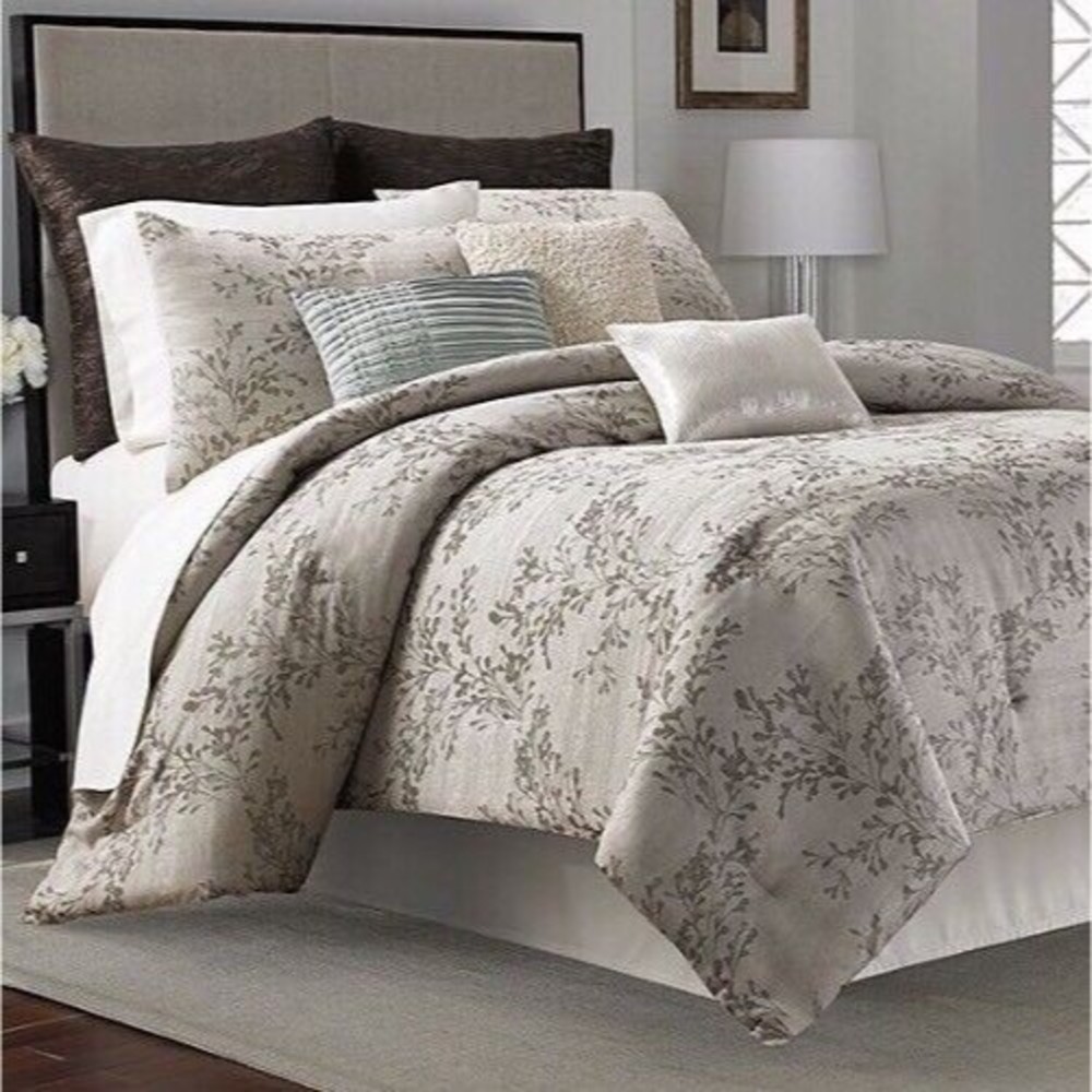 New MANOR HILL SERENADE 1 EURO PILLOW SHAM WOVEN STRIE TEXTURE BROWN